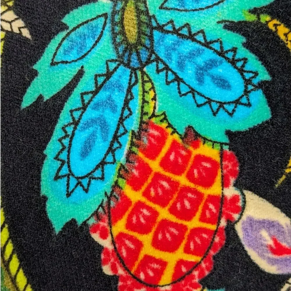 SALE Vintage 1970's SAKS FIFTH AVENUE Cotton Velvet Wrap Skirt Psychedelic Asian